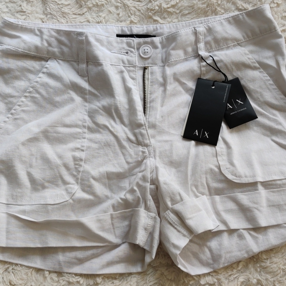White summer shorts Armani Exchange